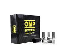 OMP Speed Juego de 20 Tornillos Acero de Colores M12X1.5 Llave de 17/19 Largo 27mm Color Plata y Material DIN 10.9