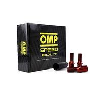 OMP Speed Juego de 20 Tornillos Acero de Colores M12X1.5 Llave de 17/19 Largo 27mm Color Rojo y Material DIN 10.9
