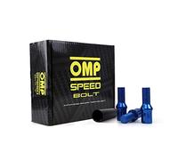 OMP Speed Juego de 20 Tornillos Acero de Colores M14X1.25 Llave de 17/19 Largo 27mm Color Azul y Material DIN 10.9