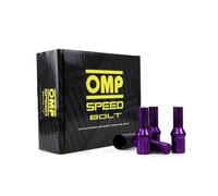 OMP Speed Juego de 20 Tornillos Acero de Colores M14X1.25 Llave de 17/19 Largo 27mm Color Morado y Material DIN 10.9
