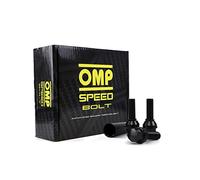 OMP Speed Juego de 20 Tornillos Desplazantes para Llantas M12X1.5 Conico Largo 26mm Llave 17/19 Color Negro DIN 10.9