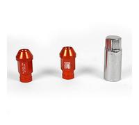 OMP Speed Juego de 20 Tuercas de Aluminio M14X1.25 Llave de 19 Largo 40mm Color Naranja de Aluminio 7075