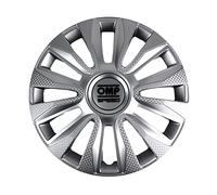 OMP Speed Juego de 4 Tapacubos Magnum Color Plata/Carbono 16 Pulgadas