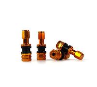 OMP Speed Juego de 4 Valvulas de Aluminio para Llantas, Color Amarillo, Valvulas para Neumaticos