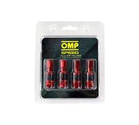 OMP Speed Juego de 4 Valvulas de Aluminio para Llantas, Color Rojo, Valvulas para Neumaticos