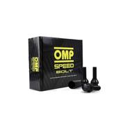 OMP SPEED Set 20 Tornillos de Rueda con Metrica M12X1.5 Llave de 17/19 Largo Roscado de 27MM Color Negro y Material DIN 10.9