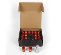 OMP SPEED Set 20 Tuercas de Rueda con Metrica M12X1.25 Llave de 19 Largo Roscado de 40MM Color Naranja de Aluminio 7075