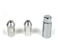 OMP SPEED Set 20 Tuercas de Rueda con Metrica M12X1.25 Llave de 19 Largo Roscado de 40MM Color Plata de Aluminio 7075