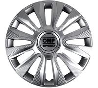 OMP Speed Set 4 TAPACUBOS Magnum Plata/Carbono 13 Pulgadas