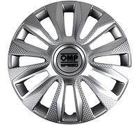OMP SPEED SET 4 TAPACUBOS MAGNUM PLATA/CARBONO 15 PULGADAS
