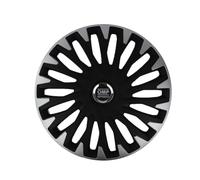 OMP SPEED SET 4 TAPACUBOS STINGER NEGRO/PLATA 13 PULGADAS