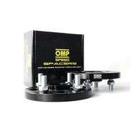 OMP SPEED Set Separadores Doble Centraje/Doble Fijacion 15MM 5X114.3 CB.H: 66.1 CB.W: 66.1 OD: 150 M12X1.25, Negro