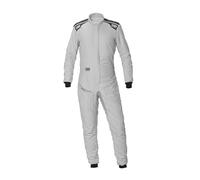 Omp - Traje Carreras One Evo Air FIA 8856-2018 - Tecnología Air - Cumple Normativa FIA 8856-2018 - 10% Más Transpirable - 7% Más Ligero Que Modelos Anteriores - Talla 58 - Plata/Gris Hierro