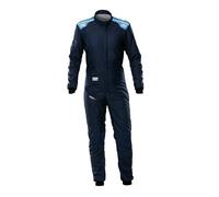 Omp - Traje Carreras One Evo Air FIA 8856-2018 - Tecnología Air para mejor ventilación - Cumple con normativa FIA 8856-2018 - Talla 58 - Azul Marino/Azul Frío