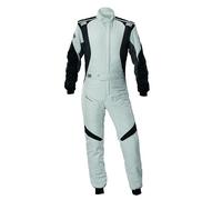 Omp - Traje de Carreras First Evo, FIA 8856-2018, Comodidad y Transpirabilidad, Negro/Blanco, Color Gris/Negro, Talla 46