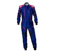 Omp - Traje de Carreras Karting KS-3X Art Style 2, Ventilación y Comodidad, Color Azul/Red, Talla 44