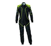 Omp - Traje de Carreras Karting KS-3X Art Style 2, Ventilación y Comodidad, Color Black/F. Amarillo, Talla 58