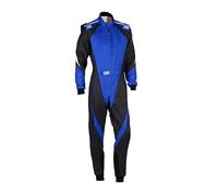 OMP - Traje de Carreras Karting KS-3X, Homologación FIA 8877-2022, Para Adultos, Negro/Azul, Talla 52