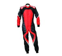 Omp - Traje de Carreras Karting KS-3X, Homologación FIA 8877-2022, Transpirable y Cómodo, Color Negro/Red, Talla 160