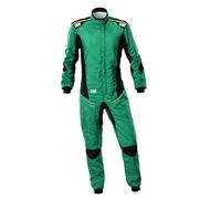OMP - Traje de Carreras Tecnica Super Light, Ignífugo Alto Rendimiento, Confort Ergonómico, Homologación FIA, Color Verde/Fluo Amarillo, Talla 58