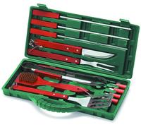 Ompagrill Set Utensilios Para Barbacoa Maletín 12 Piezas Mango De 40 Cm