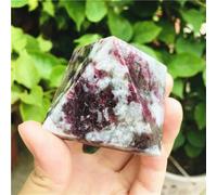 OMPEGNUVVS Beautiful Plum Blossom Tourmaline Quartz Pyramid Triangled Crystal Point (Size : About 5cm)