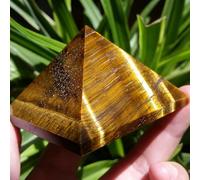 OMPEGNUVVS Beautiful Tiger Eyes Crystal Pyramid Polished Minerals Quartz Crystals Stone (Size : About 50mm)