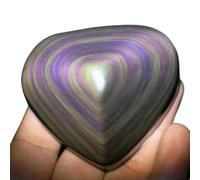 OMPEGNUVVS Cat Eye Obsidian Quartz Crystal Heart Heal (Size : About 3cm)
