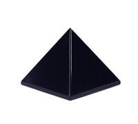 OMPEGNUVVS Pyramid Crystal Crafts Black Obsidian Quartz Home Decor Beautiful Lustrous Stones (Color : About 3cm)