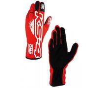 Ompracing Guantes Omp Kart KS-4, Rojo/Blanco, Talla 5, Niños