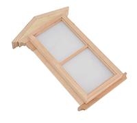 Omquot 1:12 casa de muñecas sin pintar ventana de la puerta de la torre de iglesia para decoración en miniatura DIY material de abedul