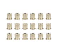Omquot 18 casquillos de cuerdas dorados duraderos de latón para guitarra eléctrica, fácil instalación, reemplazo universal para cuerdas de guitarra eléctrica, materiales de alta calidad, adecuados