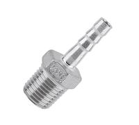 Omquot Acero inoxidable SS304 de alta calidad con rosca exterior, boquilla de manguera, 1/8" ~ 3/4" para ingeniería sanitaria y química (1/4''*6 mm)