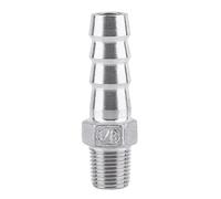 Omquot Acero inoxidable SS304 de alta calidad con rosca exterior, boquilla de manguera, 1/8" ~ 3/4" para ingeniería sanitaria y química (1/8 pulgadas x 10 mm)