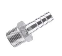 Omquot Acero inoxidable SS304 de alta calidad con rosca exterior, boquilla de manguera, 1/8" ~ 3/4" para ingeniería sanitaria y química (1/2''*12 mm)