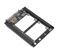 Omquot Adaptador Dual MSATA SSD a 3 Velocidad de Transferencia de 6 Gbps de Alta Velocidad para PC con Carcasa de Marco de Metal 2 Unidades