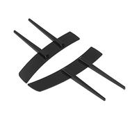 Omquot Alerón Delantero para Lateral de Parachoques, Elegante Alerón de Cuerpo ABS Negro Canard para Aumento del Rendimiento del Coche Universal
