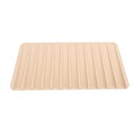 Omquot Alfombra de secado de vajilla autodrenante de silicona, diseño compacto para encimera de cocina, uso multifuncional (beige)