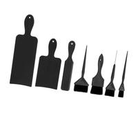Omquot Balayage-tablero de Resaltado, Juego de Tinte para el Cabello Profesional para Peluquería, Aplicación de Color, Kit de 7 Uds. (Negro)