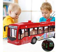 Omquot Bus Juguete electrónico de Inercia, Vehículo educativo Ligero y Fresco para Niños, Música de Poemas Antiguos, para Entrenamiento de Bebés, Plástico, Edad apropiada Menos de 14 Años
