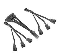 Omquot Cable de extensión de ventilador 1 a 3, adaptador separador eficiente para ventiladores de torre de ordenador, reducción de ruido, disipación de calor para jugadores