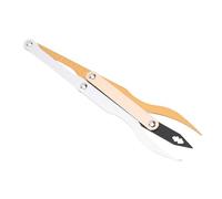 Omquot Calibrador de Proporción Dorada para Cejas, Elegante Regla de Posicionamiento Multifuncional para Artistas de Microblading, Acero Inoxidable, 17cm