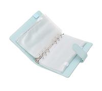 Omquot Carpeta Económica A6, Cuaderno con sobre de Efectivo de Cuero PU Suave para Oficina en Casa, Viajes Escolares, 13,2 X 18,5 Cm (Azul)