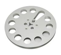 Omquot Carrete de Cinta Vacía Universal de Alto Rendimiento de 1/4 y 7 Pulgadas, Carrete de Cinta de Sonido de Aluminio para NAB, Reemplazo Perfecto para Estudio de Grabación Plateado
