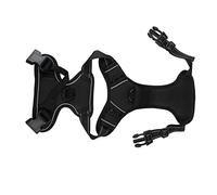 Omquot Chaleco reflectante ajustable y transpirable de nailon para entrenamiento de mascotas, seguridad de viaje nocturno para perros de 16,5 a 38,6 libras (negro)