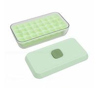 Omquot Congelador Fabricante de Cubitos de Hielo Bandeja de Fácil Liberación con Tapa Recipiente Sellado Cuchara Almacenamiento Apilable para el Hogar Cocina Materiales Seguros de Calidad