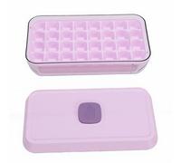 Omquot Congelador Fabricante de Cubitos de Hielo Bandeja de Fácil Liberación con Tapa Recipiente Sellado Cuchara Almacenamiento Apilable para el Hogar Cocina Materiales Seguros de Calidad
