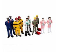 Omquot Conjunto de Figuras de Ayudantes Comunitarios Figuras de Acción de Simulación Dinámica para Juegos Imaginativos Material de PVC Conveniente para Sesiones de Juego en Movimiento (5 Tipos)