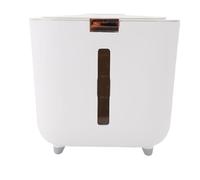 Omquot Contenedor Dispensador de Arroz Transparente, Contenedor de Almacenamiento Hermético de 22 Libras con Taza, Solución Organizadora de Cocina