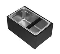 Omquot Contenedor Grande para Residuos de café, Elegante Caja para Golpear Posos de Acero Inoxidable, Fácil de Limpiar para Amantes del café, 10,8x6,9x4,9 Pulgadas